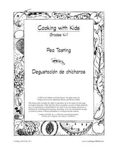Cooking with Kids Grades K-1 Pea Tasting  Degustación de chícharos