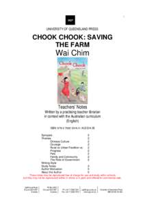 1  UNIVERSITY OF QUEENSLAND PRESS CHOOK CHOOK: SAVING THE FARM