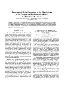 Sedimentology / Rivers of India / Bangladesh–India border / River deltas / Geography of Bangladesh / Ganges Delta / Brahmaputra River / Ganges / Bay of Bengal / Geography of India / States and territories of India / Water