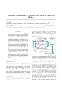 Supervised Aggregation of Classifiers using Artificial Prediction Markets