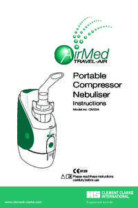 Portable Compressor Nebuliser Instructions Model no: CN03A