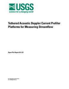 Water / Acoustic Doppler Current Profiler / Stream gauge / Streamflow / Discharge / Current meter / United States Geological Survey / Hydrology / Oceanography / Physical geography