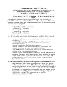 Kinesiology / Motor control / University of Illinois at Chicago / Academia / United States / Association of Public and Land-Grant Universities / Health / Human physiology