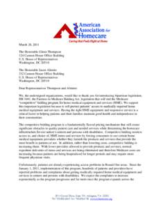 March 28, 2011 The Honorable Glenn Thompson 124 Cannon House Office Building U.S. House of Representatives Washington, DC[removed]The Honorable Jason Altmire