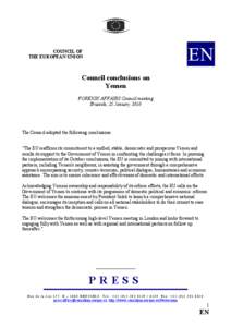 EN  COUNCIL OF THE EUROPEAN UNION  Council conclusions on