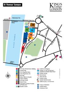 St Thomas’ Medical School Building Lambeth Wing North Wing Ward Block South Wing (Blocks 5-8) East Wing Evelina Children’s Hospital