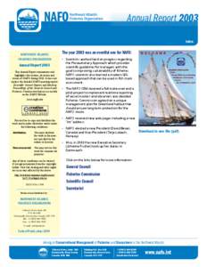 NAFO  Annual Report 2003 Northwest Atlantic Fisheries Organization
