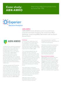 Case study: ABN AMRO Improving collections productivity by more than 70%