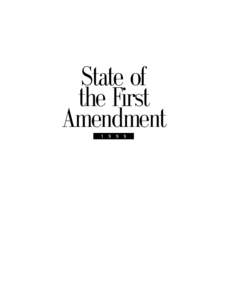 State of the First Amendment 1  9