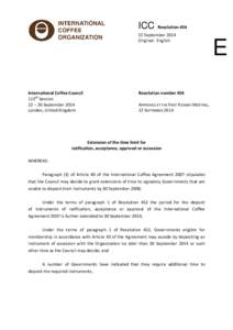 ICC  Resolution[removed]September 2014 Original: English