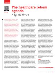 The healthcare reform agenda - A key role for GPs