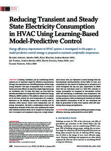 INVITED PAPER Reducing Transient and Steady State Electricity Consumption in HVAC Using Learning-Based