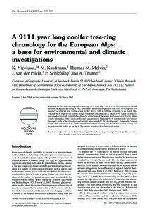 The Holocene 19,[removed]pp. 909–920  A 9111 year long conifer tree-ring