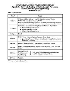 SPTWG Meeting Agenda Nov 2012