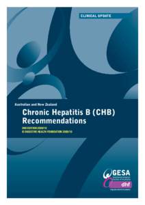 Clinical update  Australian and New Zealand Chronic Hepatitis B (CHB) Recommendations