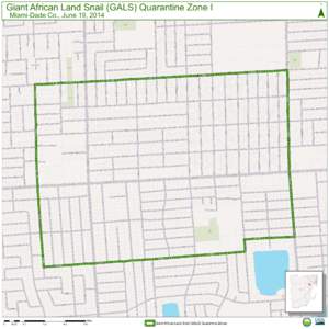 Giant African Land Snail (GALS) Quarantine Zone I SW 28TH ST SW 92ND AVE  SW 30TH ST