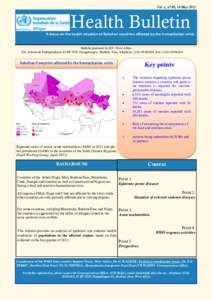 Vol. 1, n° 00, 14 May[removed]Health Bulletin A focus on the health situation of Sahelian countries affected by the humanitarian crisis  Bulletin produced by IST– West Africa