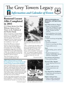 The Grey Towers Legacy Information and Calendar of Events Volume 13, Issue 1 USDA Forest Service