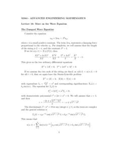 Trigonometry / Ordinary differential equations / Operator theory / Spectral theory / Fourier series / Joseph Fourier / Sturm–Liouville theory / Wave equation / Heat equation / Mathematical analysis / Calculus / Mathematics