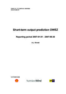 OWEZ_R_172_20070101ECN-EShort-term output prediction OWEZ Reporting periodA.J. Brand