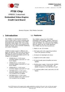 VM800C Datasheet Version 1.2 Document Reference No.: FT_000844 Clearance No.: FTDI#