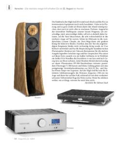 Vorecho – Die nächste image hifi erhalten Sie ab 22. August im Handel  Die Eindrücke der High End 2014 sind noch frisch und die Flut an interessantem Equipment noch nicht kanalisiert. Vieles ist in Planung und zu ger