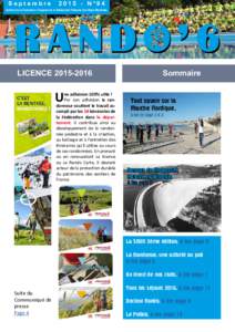SeptembreN°94 Bulletin de la Fédération Française de la Randonnée Pédestre des Alpes Maritimes