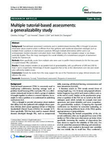 St-Onge et al. BMC Medical Education 2014, 14:30 http://www.biomedcentral.com[removed]RESEARCH ARTICLE  Open Access