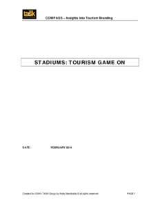 COMPASS – Insights into Tourism Branding  STADIUMS: TOURISM GAME ON DATE :