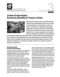 University of Washington, College of Forest Resources  3 HUMAN DIMENSIONS OF THE URBAN FOREST FACT SHEET #3