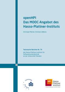 openHPI : das MOOC-Angebot des Hasso-Plattner-Instituts