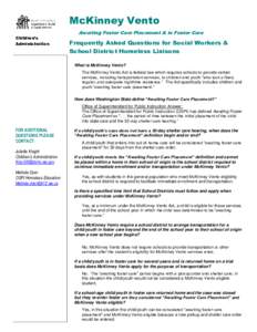 Affordable housing / McKinney–Vento Homeless Assistance Act / Foster care / Homelessness / McKinney /  Texas / Personal life / Human behavior / Homelessness in the United States / Family / 99th United States Congress