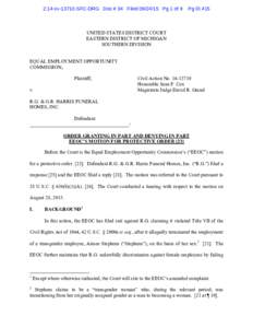2:14-cvSFC-DRG Doc # 34 FiledPg 1 of 9  Pg ID 415 UNITED STATES DISTRICT COURT EASTERN DISTRICT OF MICHIGAN