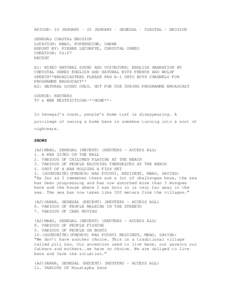 AFJOUR- 24 JANUARY – 25 JANUARY – SENEGAL – COASTAL - EROSION SENEGAL COASTAL EROSION LOCATION: MBAO, POPENGUINE, DAKAR REPORT BY: PIERRE LECOMPTE, CHRYSTAL ONKEO DURATION: 04:07 RECENT