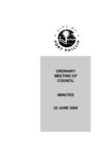 ORDINARY MEETING OF COUNCIL MINUTES