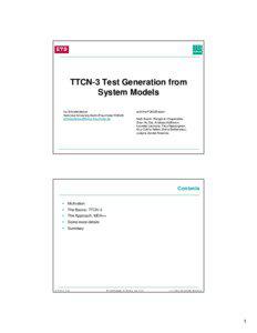 TTCN / Systems engineering / Data modeling / Model-driven architecture / Software engineering / Science / Software testing / Unified Modeling Language / TTCN-3