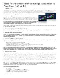 Office Blogs - Ready for widescreen? How to manage aspect ratios in PowerPoint (16:9 vs. 4:3)
