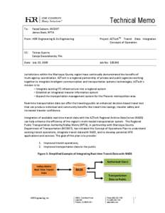 Technical Memo To: Faisal Saleem, MCDOT James Book, RPTA Project: AZTechTM Transit Data Integration