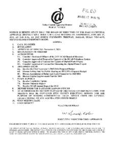 2f1~ DEC 17 AM 10: 36 Dallas Central Appraisal District PUBLIC NOTICE COUNT Y CLEili{ IALLAS COUNTY