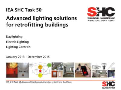 IEA SHC Task 50:  Advanced lighting solutions for retrofitting buildings Daylighting Electric Lighting