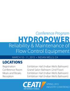 Conference Program  HYDROPOWER Reliability & Maintenance of Flow Control Equipment