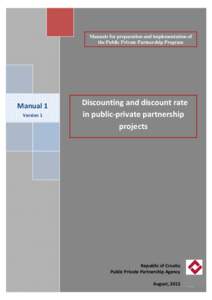 Manual 1  Discounting and discount rate in public-private partnership projects  Manuals for preparation and implementation of