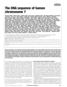 articles  The DNA sequence of human