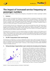 The impact of increased service frequency on passenger number
