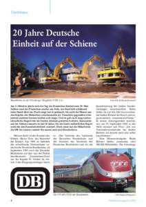 Titelthema  20 Jahre Deutsche Einheit auf der Schiene  Bauarbeiten an der Nürnberger Ringbahn (VDE 8.1).