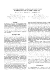 Statistical inference / Kullback–Leibler divergence / Rényi entropy / Consistent estimator / Estimator / Normal distribution / Bayes estimator / Divergence / Bias of an estimator / Statistics / Statistical theory / Estimation theory