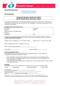 Microsoft Word - Booking Form - NH Constanza.doc