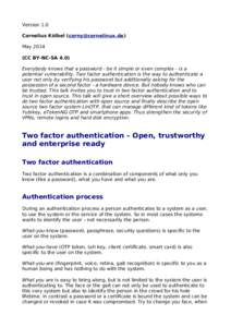 Internet protocols / One-time password / Two-factor authentication / HOTP / Password / SecurID / Secure Shell / Authentication / Security token / Security / Cryptography / Computer security