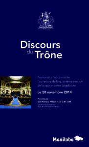 Microsoft Word - Throne Speech Final 2014-French_V2.docx