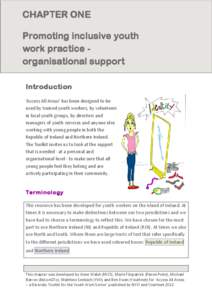 CHAPTER ONE  Chapter One Page 1 Promoting inclusive youth work practice organisational support